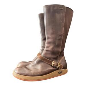 Chaco Mara Waterproof Leather Tall Boots Brown Womens Casual Outdoor Shoes Sz 6